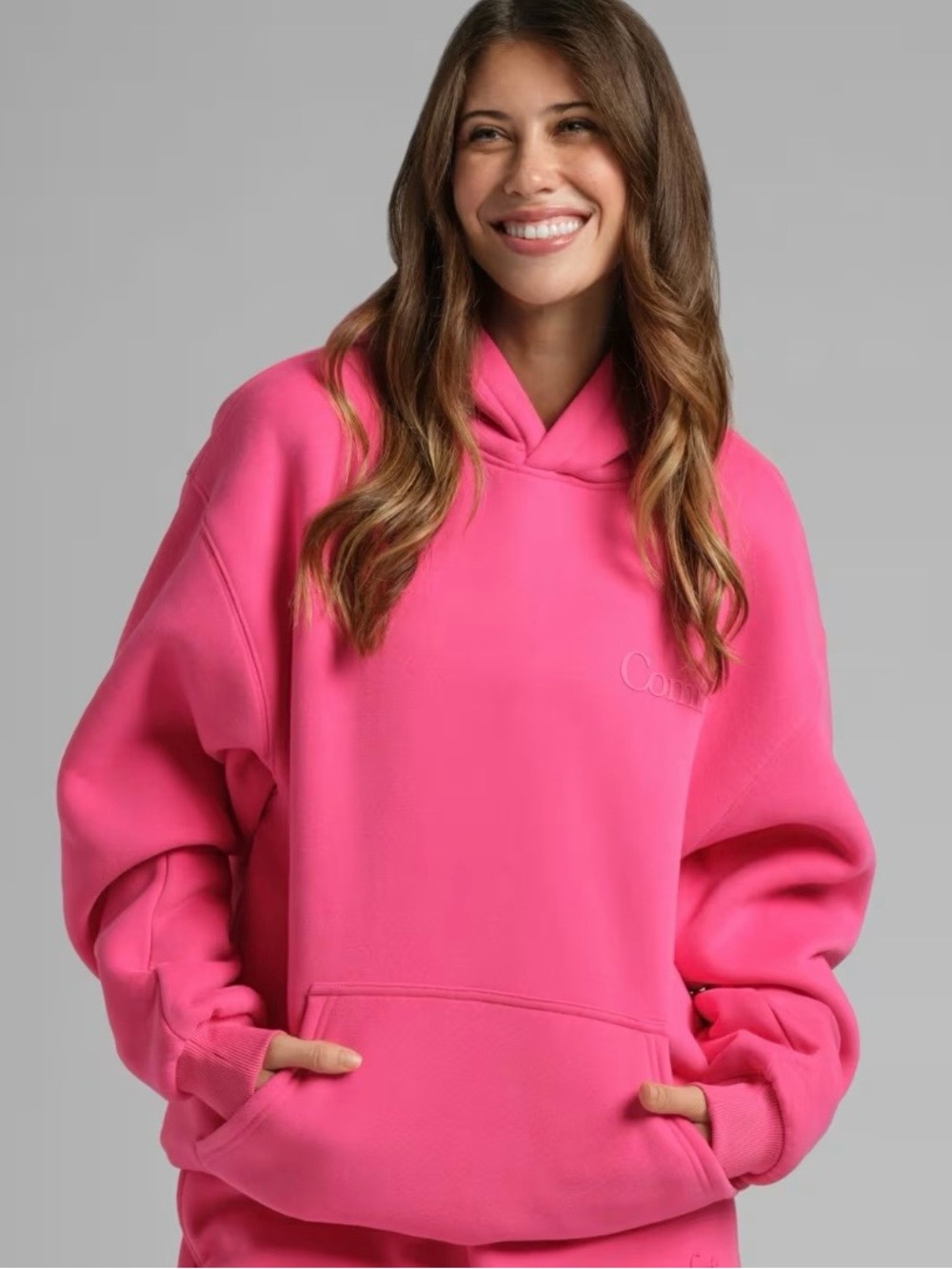 Comfort-Style Women's Hot Pink Pullover Hoodie